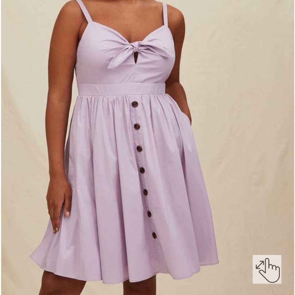 Torrid Purple Poplin Skater Dress NWT